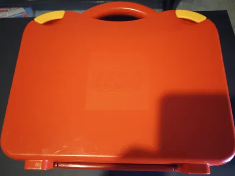 Lego case with assorted pieces