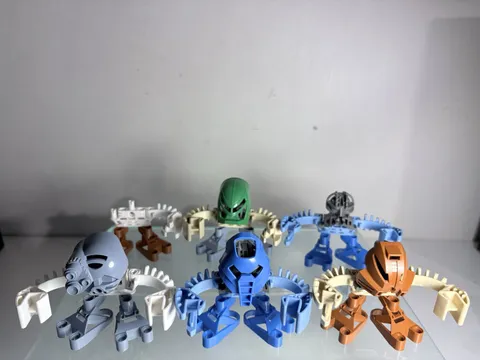 LEGO BIONICLE Figure Bulk Lot - 6 Pieces, Multicolor Plastic