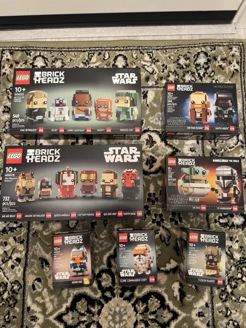 Lego Star Wars brickheadz Lot: 7 Total New Sets - 40623, 40676, 40547, + More