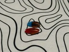 LEGO Ninjago Red and Blue time blade lot of 2 