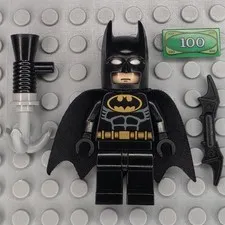 Lego Batman DC Minifigure BAT002 Batman Black Suit Black Mask