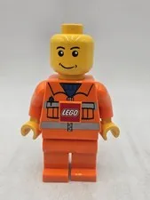 Vintage 2009 Lego City 8" Construction Worker, LED Dynamo Torch Flashlight