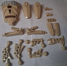 BC Lego Lot 15 Tan Bionicle Parts Connectors Legs Torso