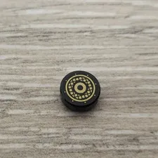 Lego 98138pb064 Tile Round 1 x 1 Gold Concentric Circles Speaker Grille Pattern