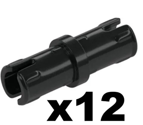 Lego Part 61332 Black TECHNIC PINS Short Friction Ridges Without Slot Qty 12 BK1