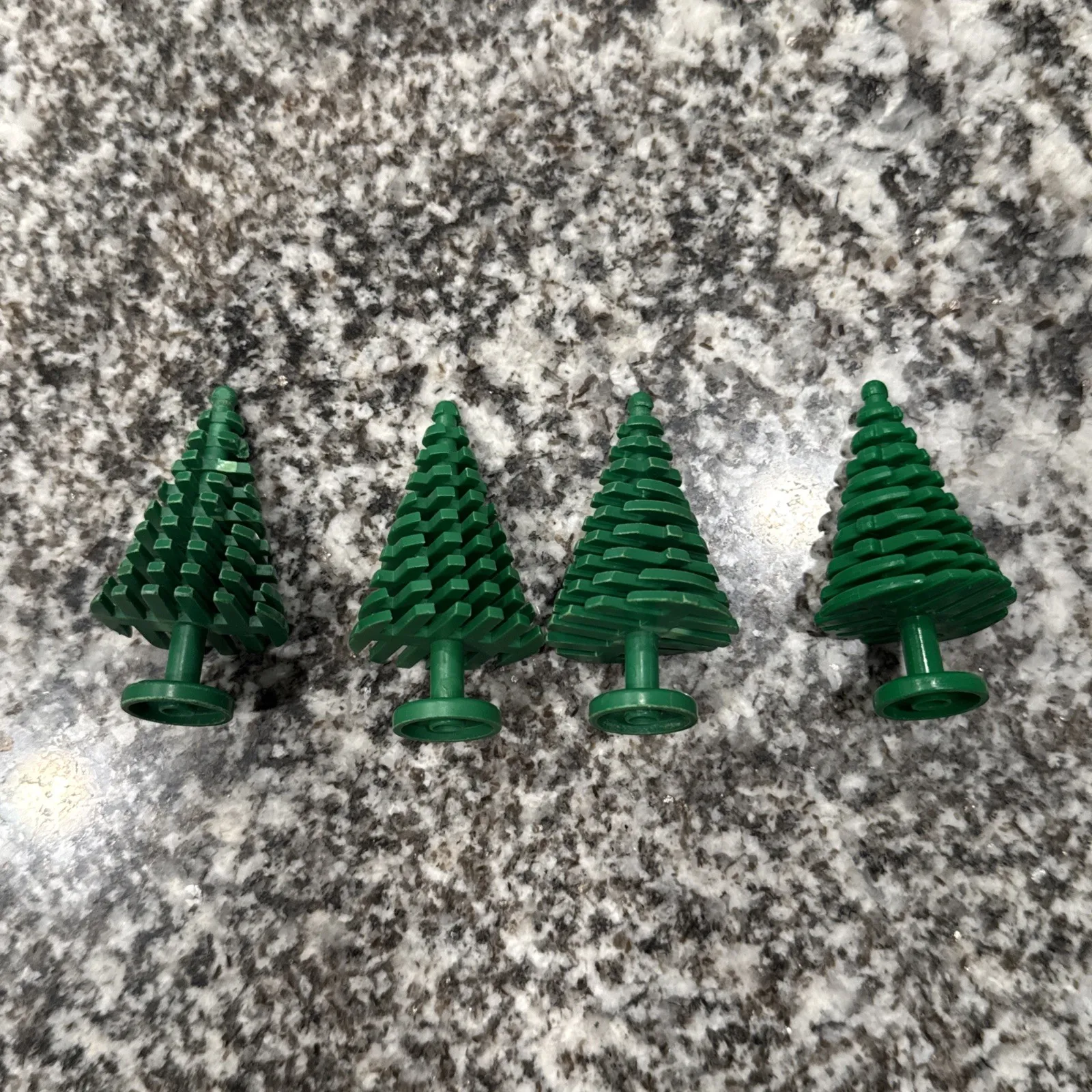 Lego Tree Lot Of 4 Pine Trees 1 Has Dmg See Pics Three Of The Trees Are Vintage