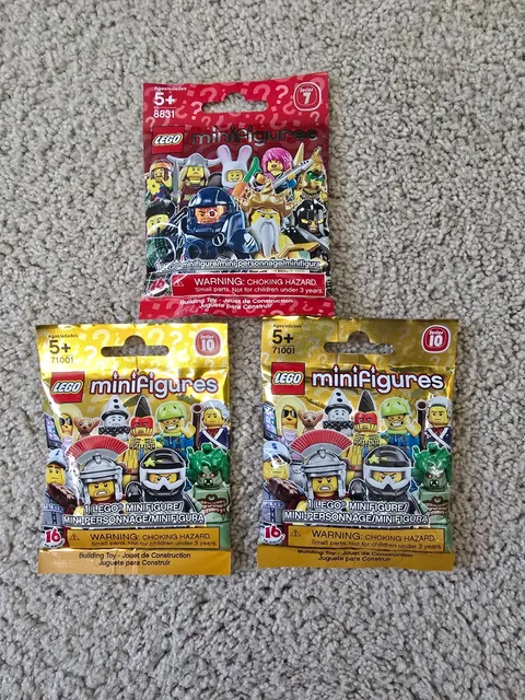 LEGO Minifigures , 2 packs of series 10, 1 pack of serires 7