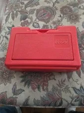 Vintage LEGO Storage Box Carrying Case Bin 1980s Classic Red Plastic