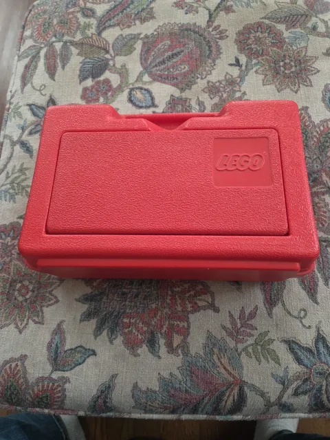 Vintage LEGO Storage Box Carrying Case Bin 1980s Classic Red Plastic