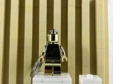 LEGO Minifigure Key Chain Metallic Chrome Gold 850807