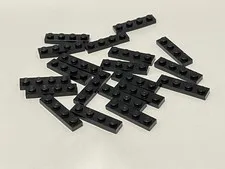Lego 3710 Black Replacement Add-on Pieces Parts Lot of 20