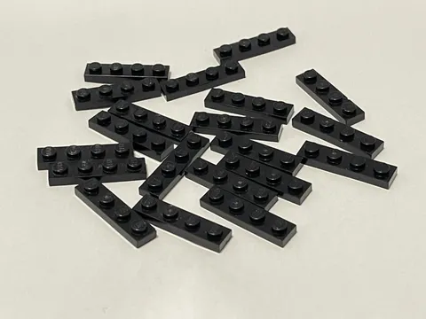 Lego 3710 Black Replacement Add-on Pieces Parts Lot of 20