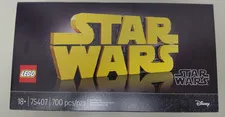 LEGO Star Wars Brick-Built Star Wars Logo - Building Blocks for Adults 18+