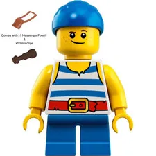 LEGO Ideas Jack Dark Shark Doubloons Minifigure idea071 Bag Telescope New