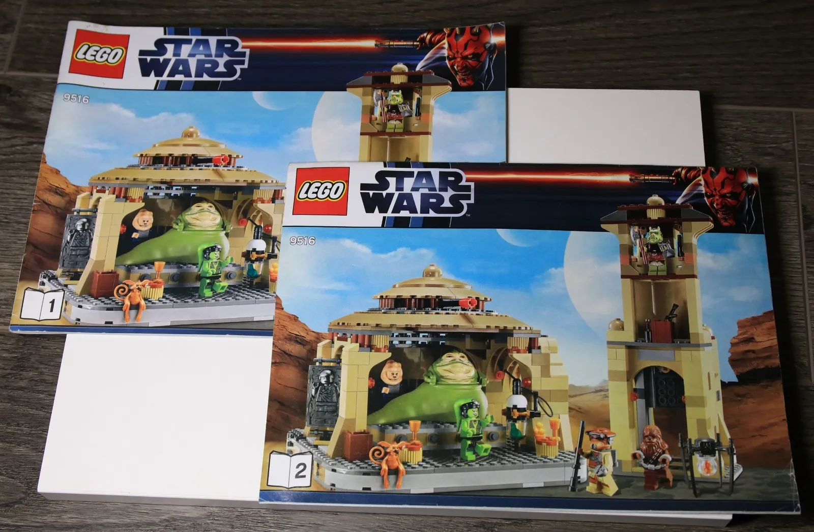 Lego 9516 Star Wars Jabba's Palace Instructions Only Books 1-2