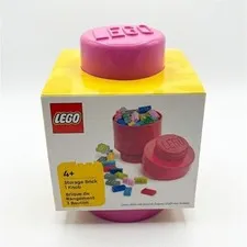 LEGO Pink Storage Brick 1 Knob Stackable 1.1L 13.4cm x 10cm MPN 4023