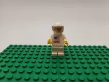 Lego Shuttle Astronaut Minifigure w/‘NASA’ Sticker And Helmet and Shield