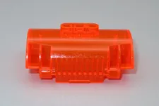 LEGO part 15361 Cylinder Half 3 x 5 x 8 with Pin Holes trans neon orange Hero