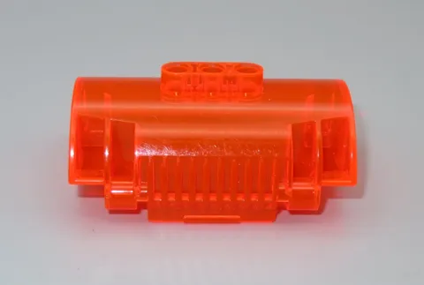 LEGO part 15361 Cylinder Half 3 x 5 x 8 with Pin Holes trans neon orange Hero