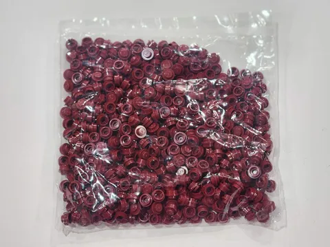 Lego Qty 505 - Dark Red - 4073 Plate, Round 1 x 1 - NEW