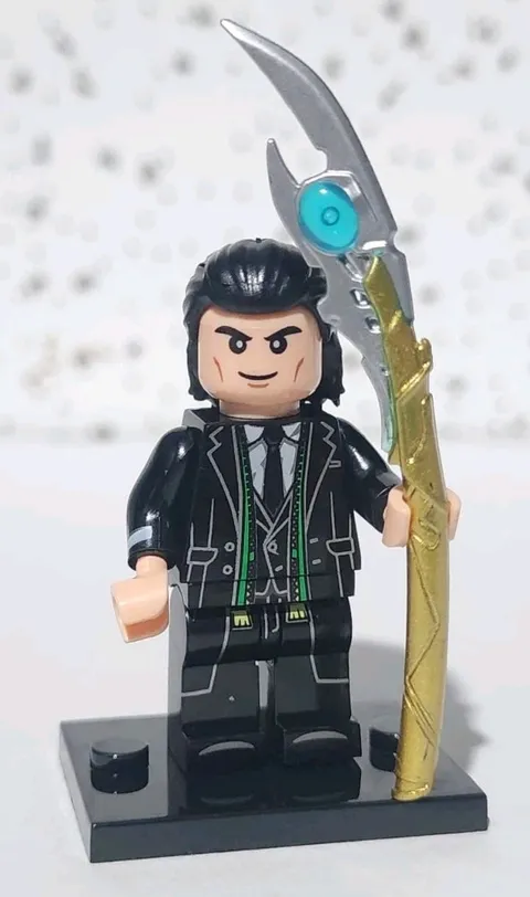 Lego Loki Thor the dark World Minifigcustom Spear Armor Character in Gala  New
