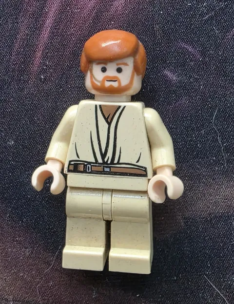 LEGO Star Wars Obi-Wan Kenobi Minifigure Tan Outfit Red Hair Beard
