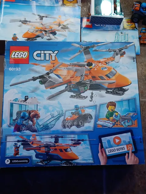 LEGO City Arctic Air Transport 60193 Complete W/ Box, Minifigures, Tiger &Manual
