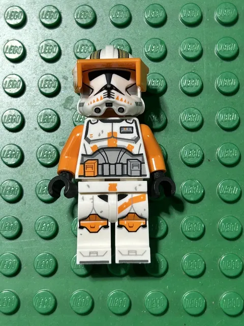 Lego Clone Trooper Commander Cody 75337 Orange Visor Helmet Star Wars Minifigure