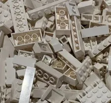 WHITE Lego Lot By Color  1/2 LB Pound 200 Pieces Sorted Bulk Buy More And Save!