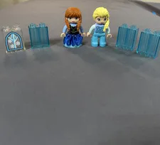 Anna & Elsa Lego Duplo Disney Frozen Figure Pieces Clothes Extra Ice Pieces