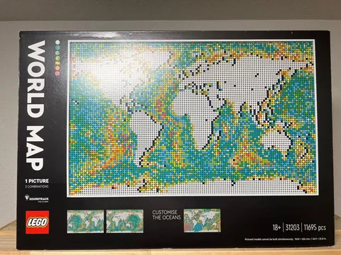 LEGO Art World Map 31203 Wall Art Building Set Brand New Sealed Home Decor Toy