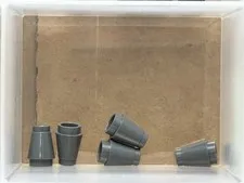 LEGO Parts - Dark Bluish Gray Cone 1 x 1 with Top Groove - No 4589b - QTY 5