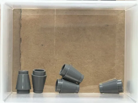 LEGO Parts - Dark Bluish Gray Cone 1 x 1 with Top Groove - No 4589b - QTY 5