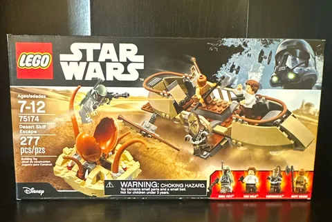 LEGO Star Wars Desert Skiff Escape 75174 277 pcs Han Solo Boba Fett 7-12 RETIRED