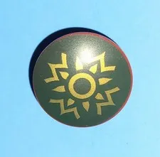 LEGO LOTR King Theoden Eomer Rohan Round Shield Dark Green & Gold Pattern 9471