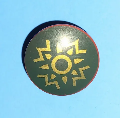 LEGO LOTR King Theoden Eomer Rohan Round Shield Dark Green & Gold Pattern 9471