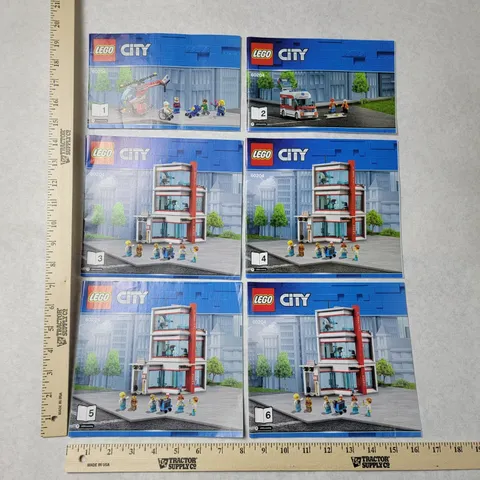 LEGO City Hospital 60204 Instruction Manuals Set of 6 Booklets 2018