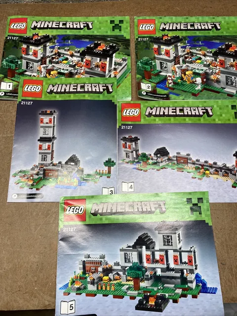 ONLY instruction manuals 1-5 Lego 21127 Minecraft The Fortress NO bricks/parts