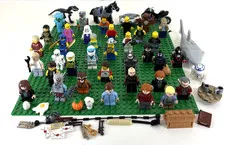 Lot Of 40 Lego Mini Figures Figs Harry Potter Great White Shark & Jaws Sam