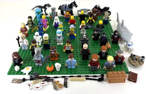 Lot Of 40 Lego Mini Figures Figs Harry Potter Great White Shark & Jaws Sam