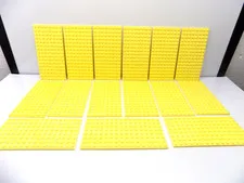 Lego 15 pc. Yellow Studded Base Plates Lot {WASHED}