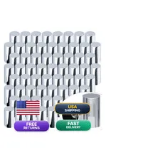 Cheemuii 60 Pcs 33Mm Lug Nut Covers Kit Premium Abs Chrome Screw-On Nut Cover