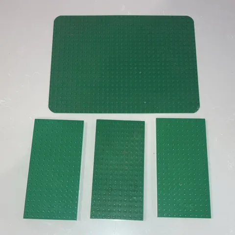 LEGO Vintage 80s Green Baseplates Lot 4 Pieces  Building 