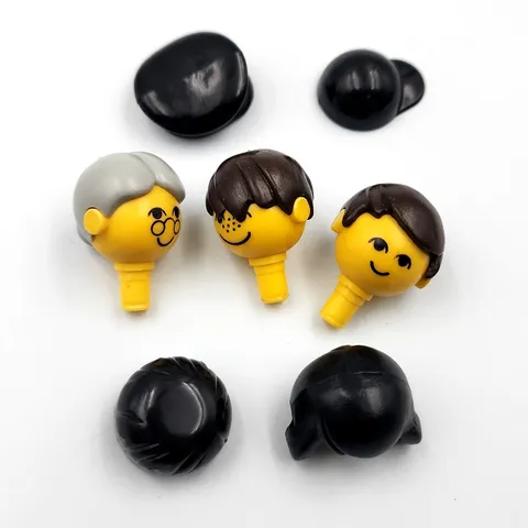 LEGO Maxifigures People Parts Yellow Heads Hair Hats 1970s Vintage