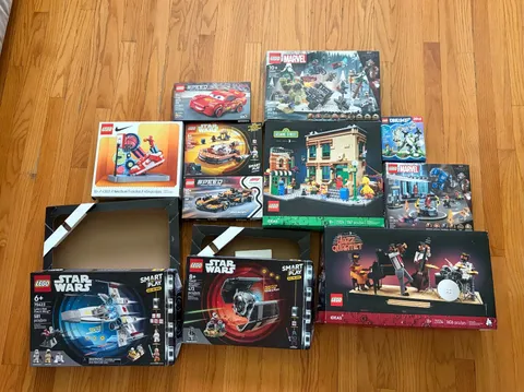 Lego Lot of Empty BOXES ONLY, Sesame Street, Smart Play, Nike, Jazz Quartet+More