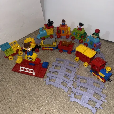LEGO DUPLO Push Train Track System Railroad Train Vintage Lot