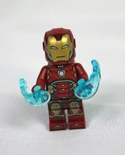 LEGO Iron Man Minifigure SH612 Marvel Avengers Kids OS Red Mark 85 Power Blasts
