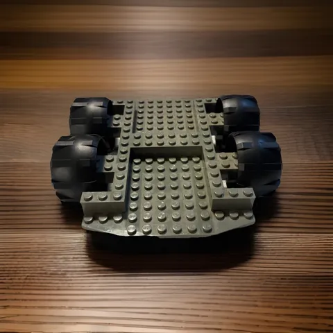 LEGO Chassis 10x20 Base with Giant Wheels (Part 30295) - Dark Gray