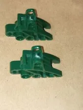 2 Bionicle Lego 41668 in Dark Green Foot Feet with Ball Joint Socket Lego