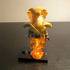 LEGO NINJAGO Asphira Snake/Serpent Minifigure Trans-Orange Tail Gold Armor Stand